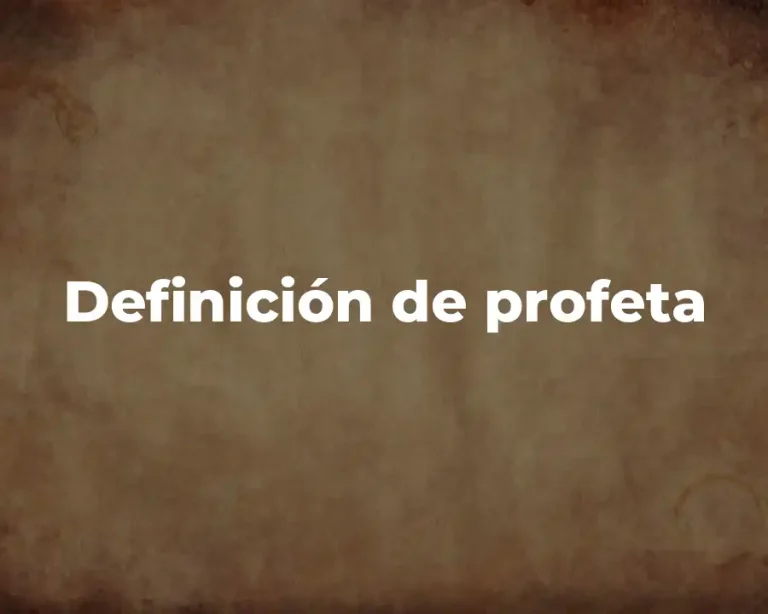 Definición de profeta