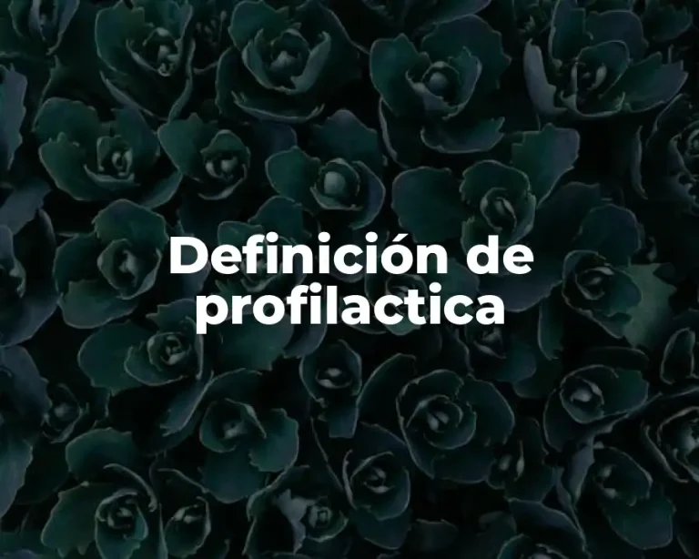 Definición de profilactica
