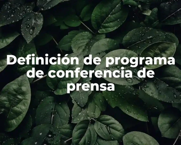 Definición de programa de conferencia de prensa