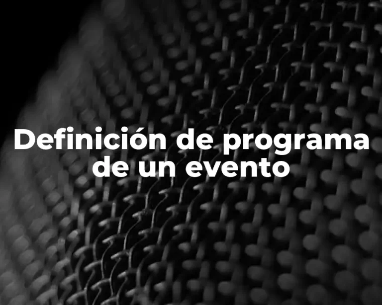 Definición de programa de un evento