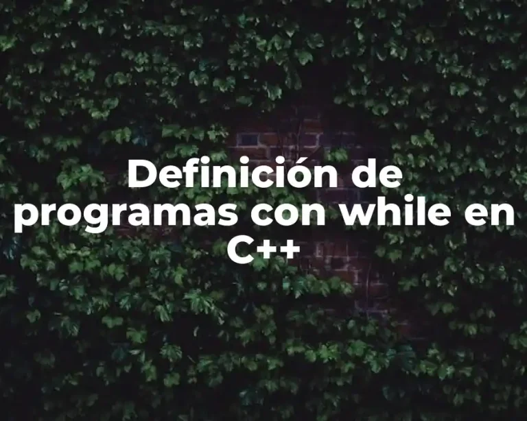 Definición de programas con while en C++