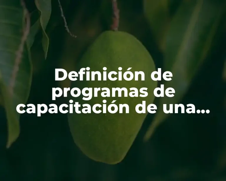 Definición de programas de capacitación de una clínica de México