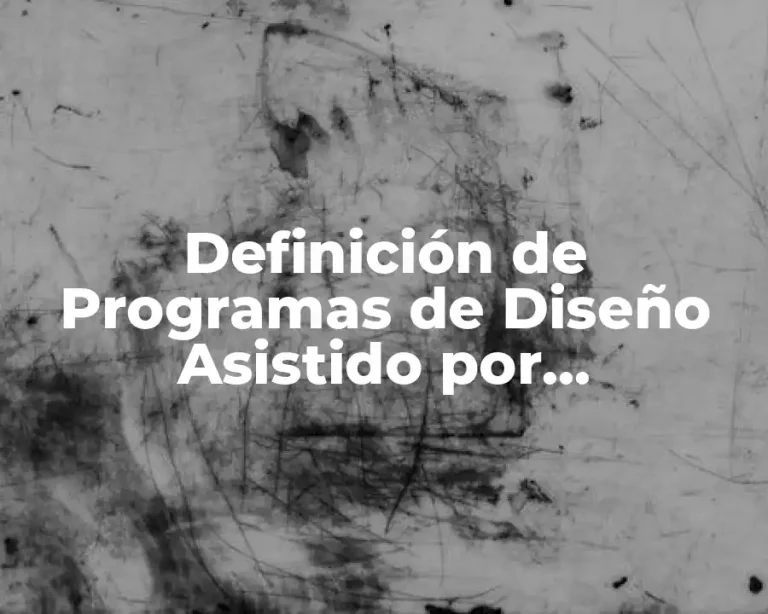 Definición de Programas de Diseño Asistido por Computador