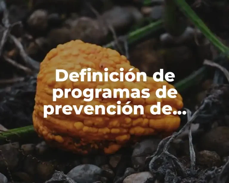 Definición de programas de prevención de accidentes en salud