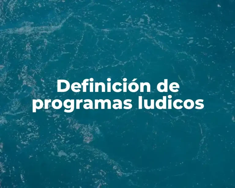 Definición de programas ludicos