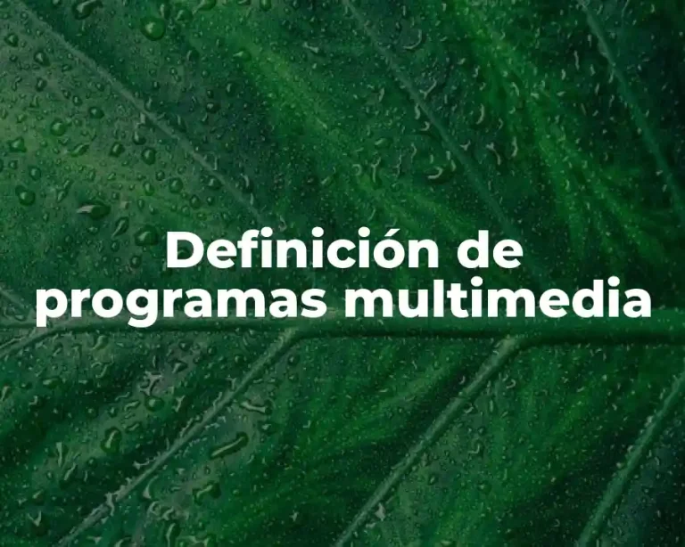 Definición de programas multimedia