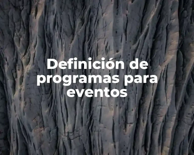 Definición de programas para eventos