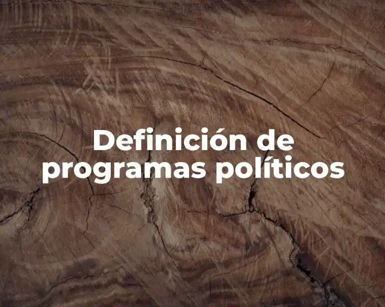 Definición de programas políticos