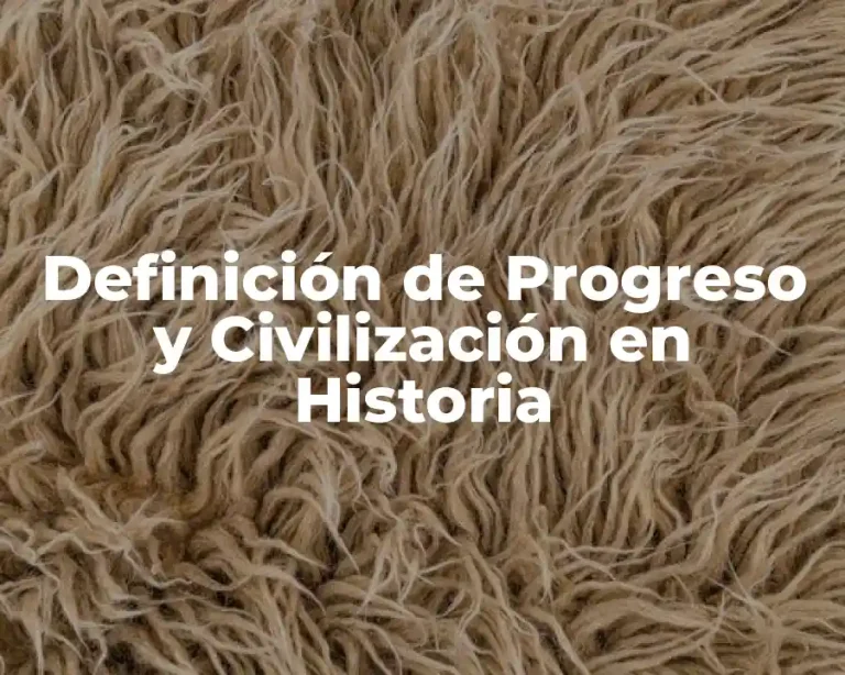 Definición de Progreso y Civilización en Historia