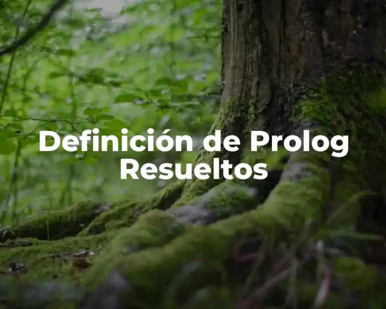 Definición de Prolog Resueltos