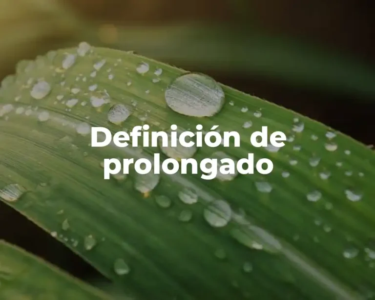Definición de prolongado