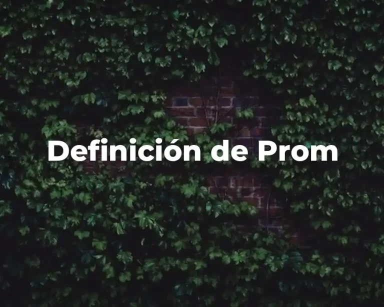 Definición de Prom