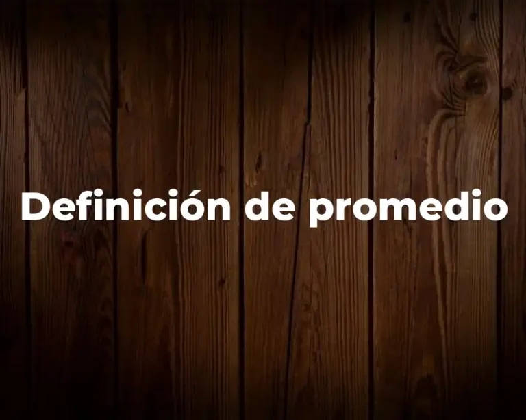 Definición de promedio