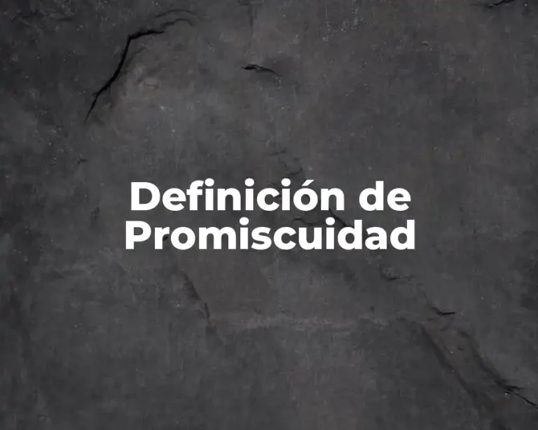 Definición de Promiscuidad