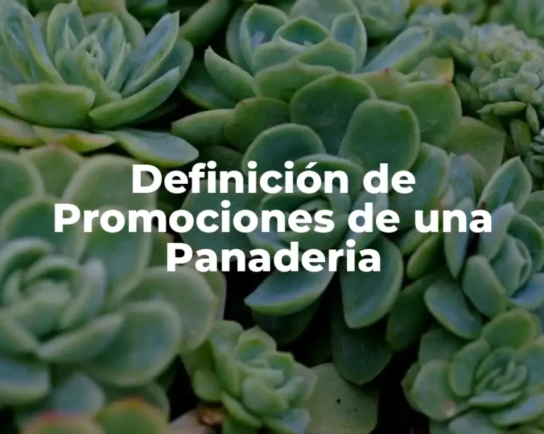 Definición de Promociones de una Panaderia