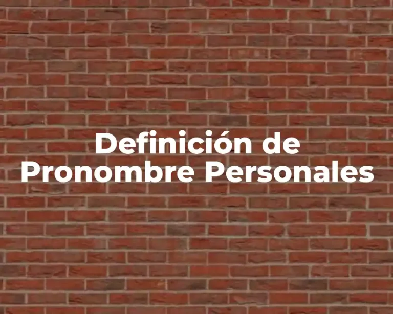 Definición de Pronombre Personales