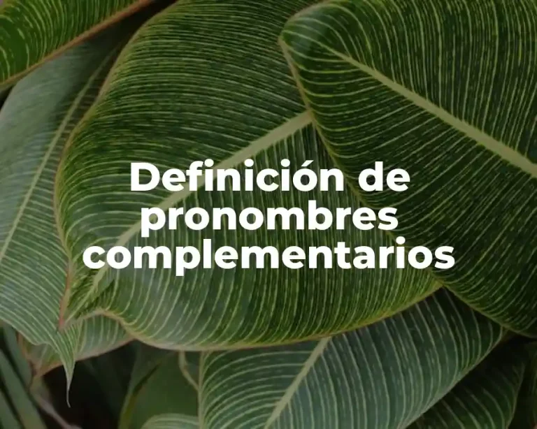 Definición de pronombres complementarios
