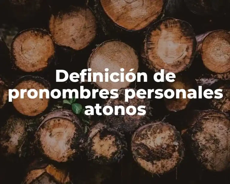 Definición de pronombres personales atonos