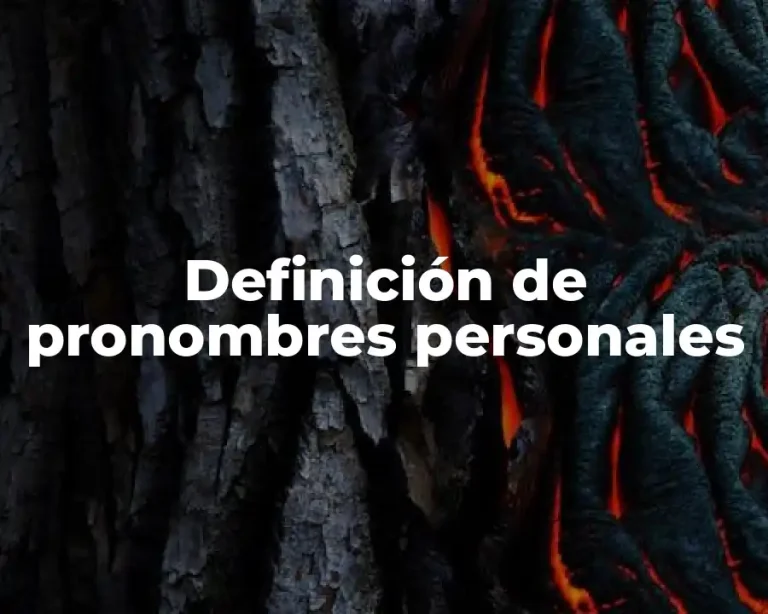 Definición de pronombres personales