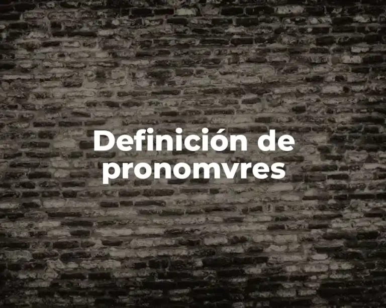 Definición de pronomvres