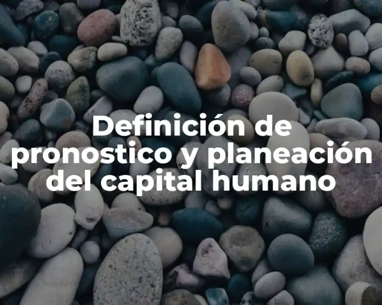 Definición de pronostico y planeación del capital humano