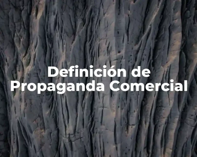 Definición de Propaganda Comercial