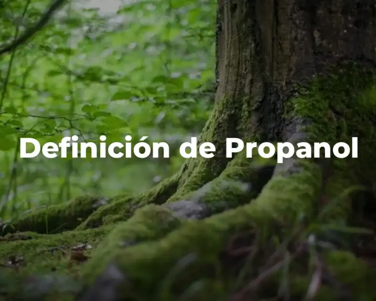 Definición de Propanol