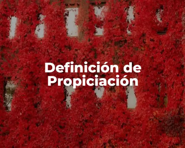 Definición de Propiciación