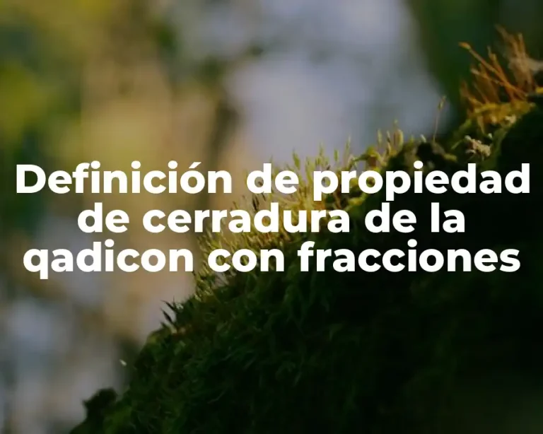 Definición de propiedad de cerradura de la qadicon con fracciones