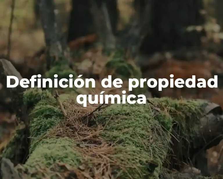 Definición de propiedad química