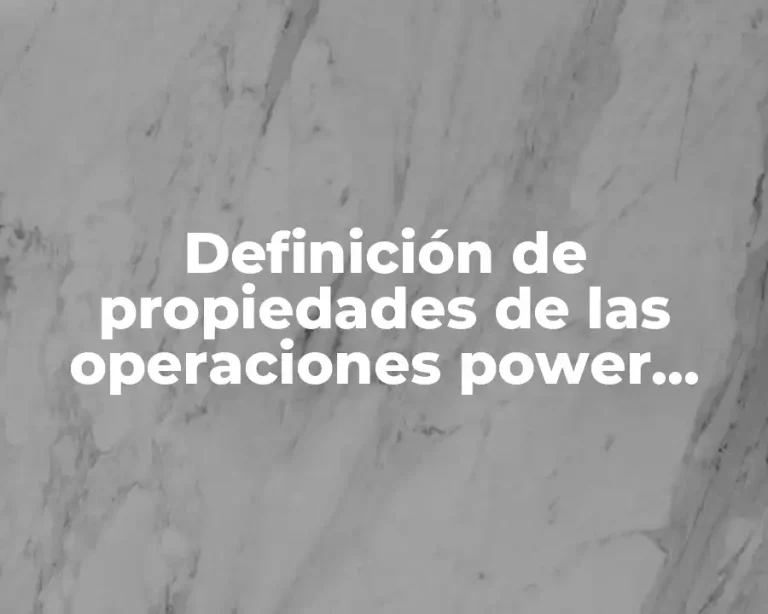 Definición de propiedades de las operaciones power point