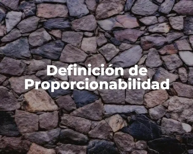 Definición de Proporcionabilidad