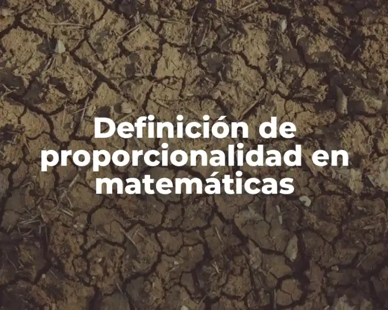 Definición de proporcionalidad en matemáticas