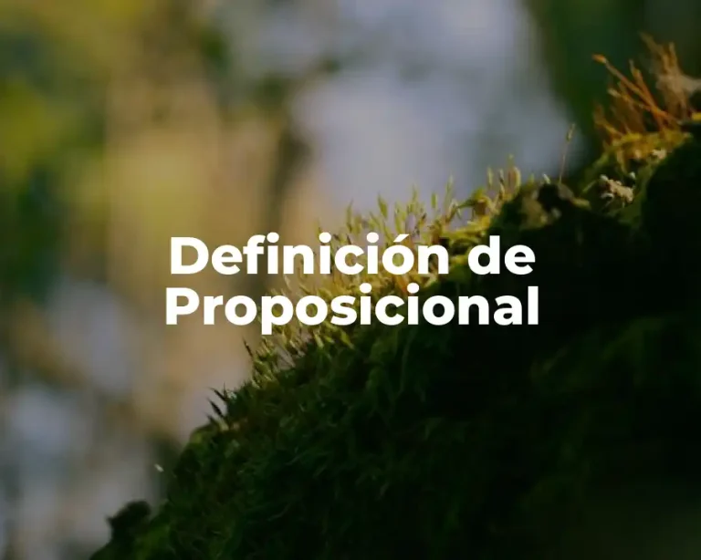 Definición de Proposicional
