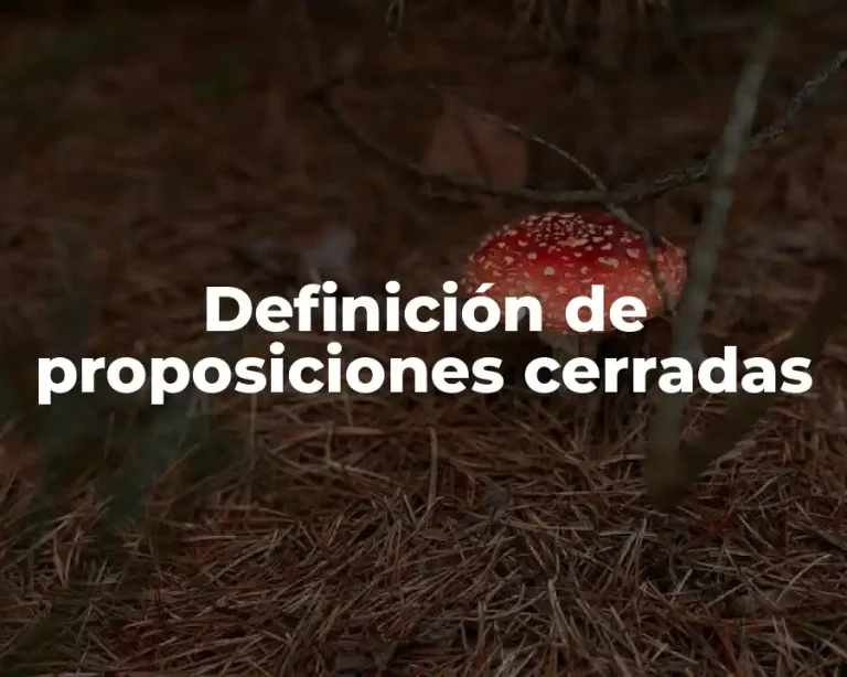 Definición de proposiciones cerradas