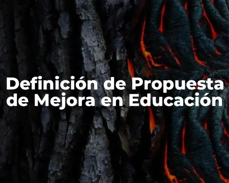 Definición de Propuesta de Mejora en Educación