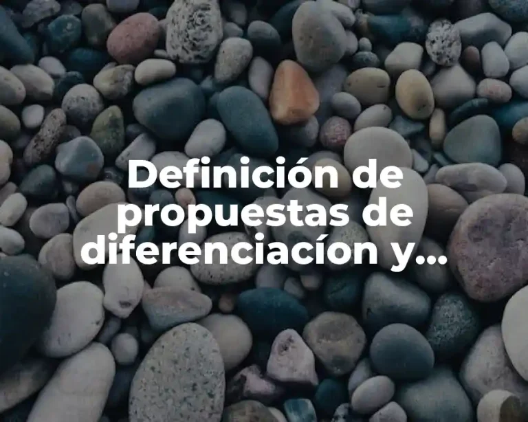 Definición de propuestas de diferenciacíon y originalidad en una empresa