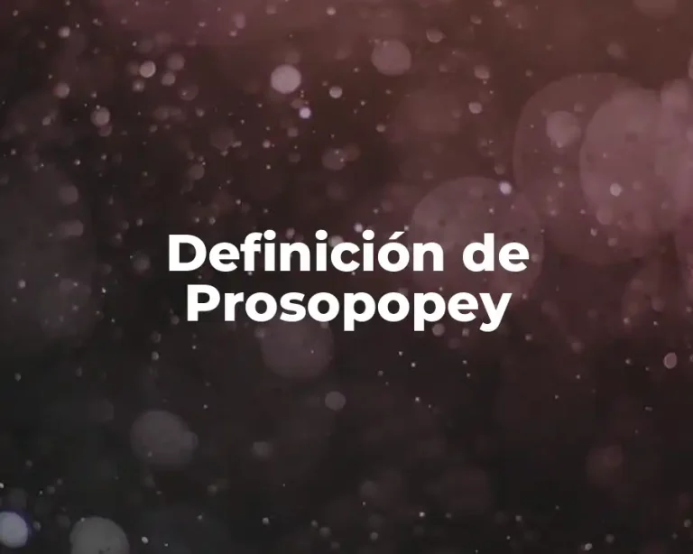Definición de Prosopopey