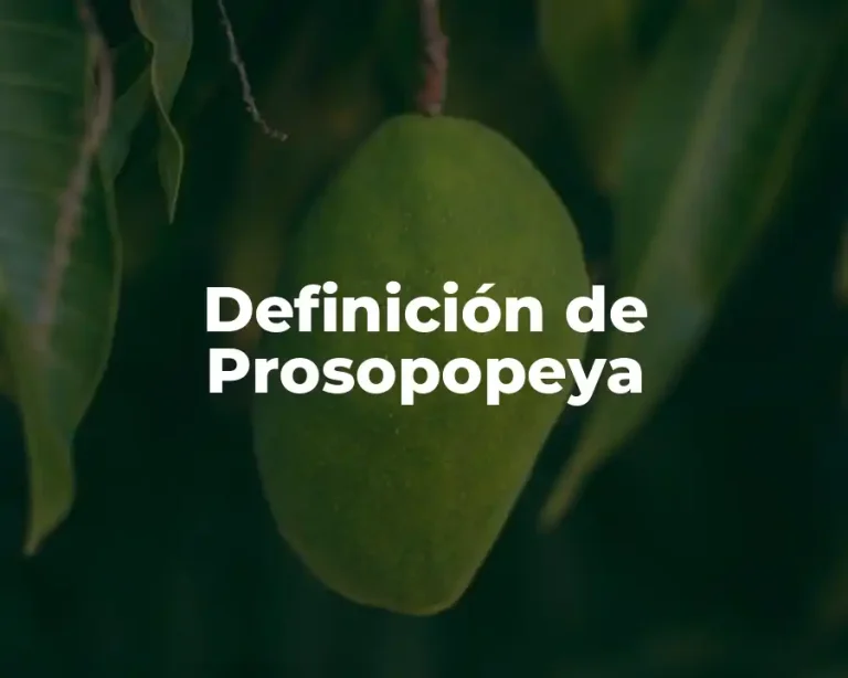 Definición de Prosopopeya
