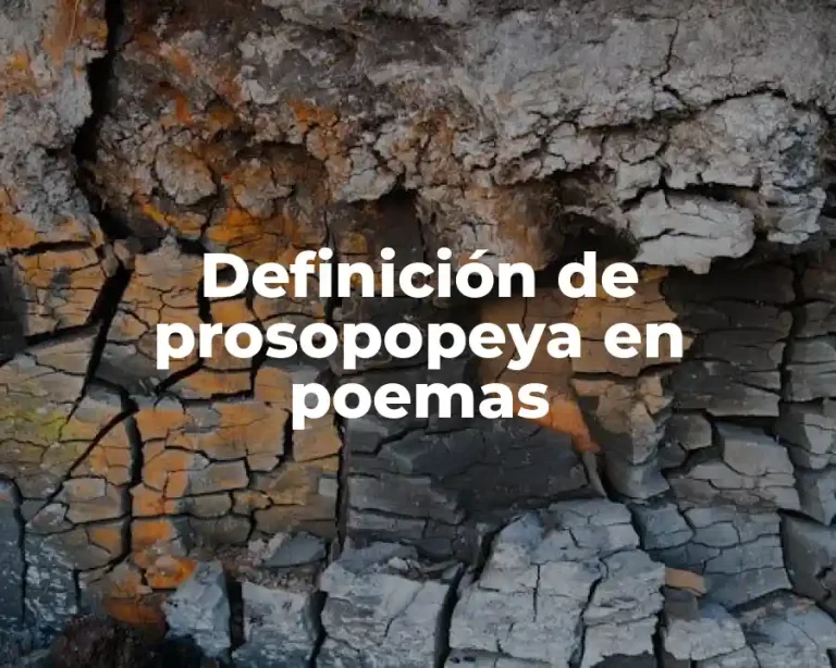 Definición de prosopopeya en poemas