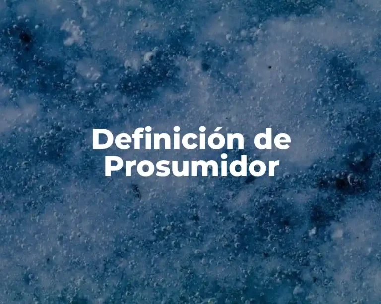 Definición de Prosumidor