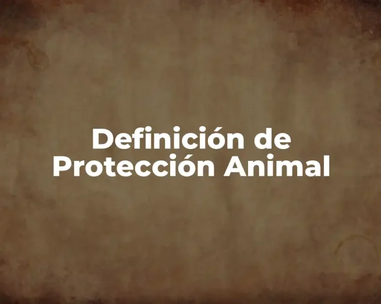 Definición de Protección Animal