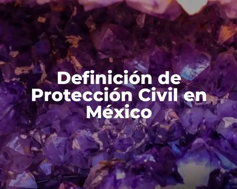Definición de Protección Civil en México