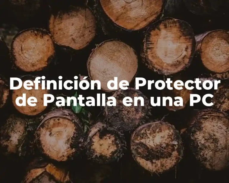 Definición de Protector de Pantalla en una PC
