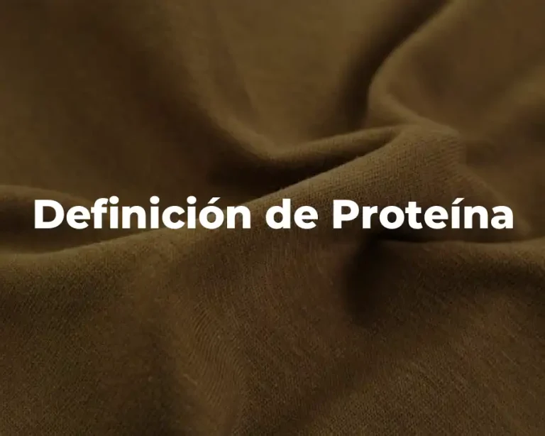 Definición de Proteína