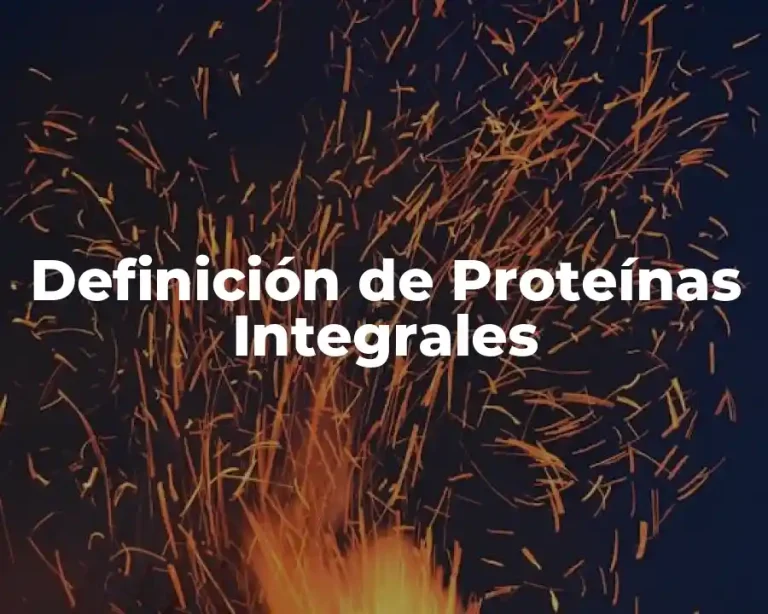 Definición de Proteínas Integrales