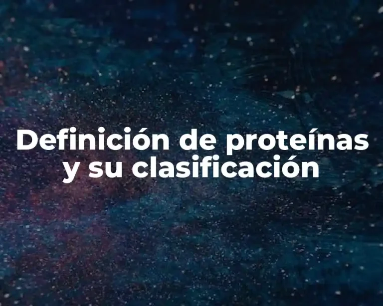 Definición de proteínas y su clasificación
