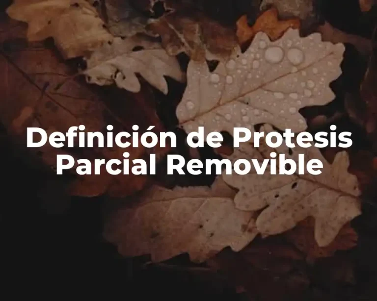 Definición de Protesis Parcial Removible