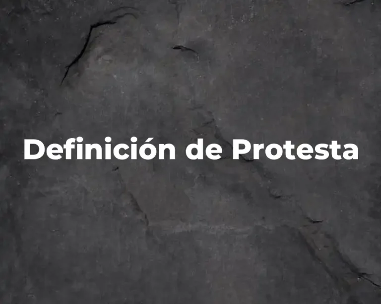 Definición de Protesta