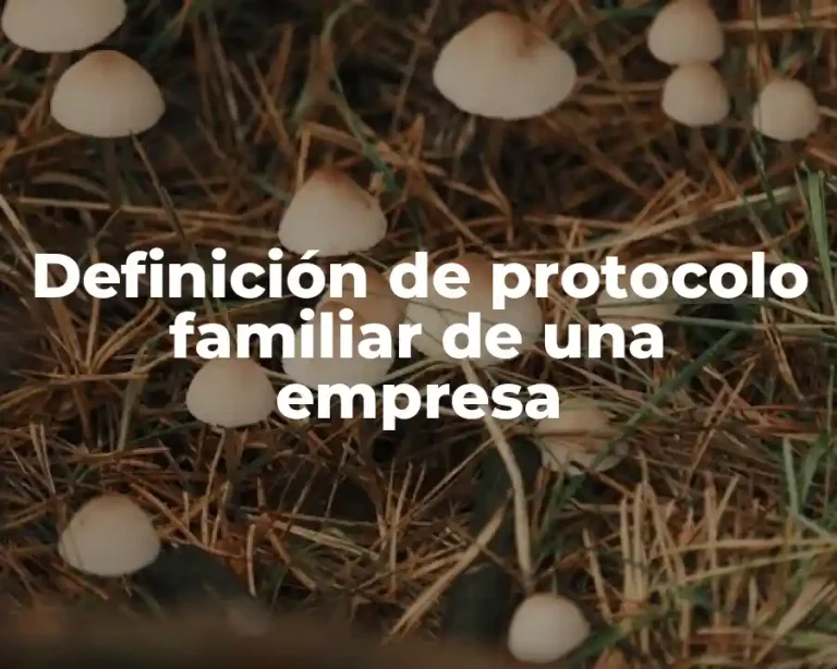 Definición de protocolo familiar de una empresa